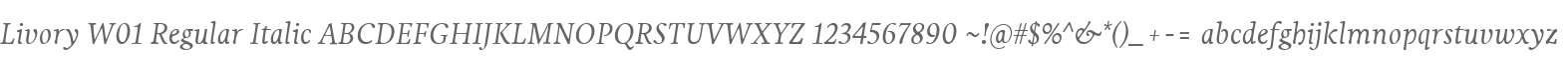 Livory W01 Regular Italic