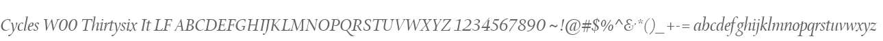 Cycles W00 Thirtysix It LF