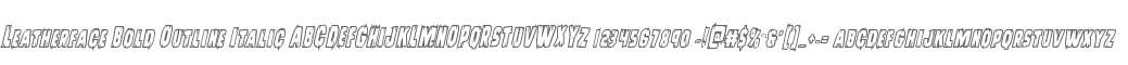 Leatherface Bold Outline Italic
