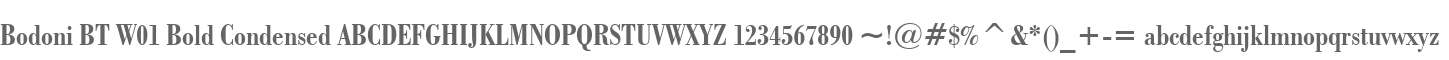 Bodoni BT W01 Bold Condensed