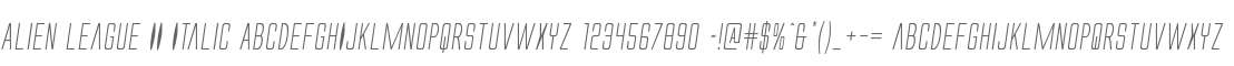Alien League II Italic