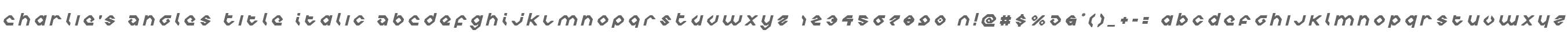 Charlie's Angles Title Italic