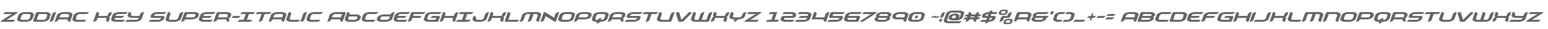 Zodiac Key Super-Italic