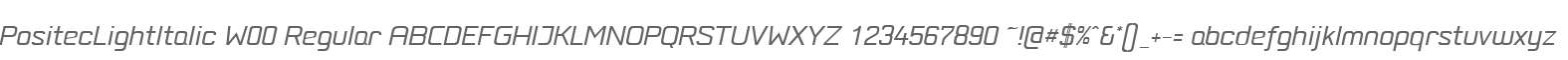 PositecLightItalic W00 Regular