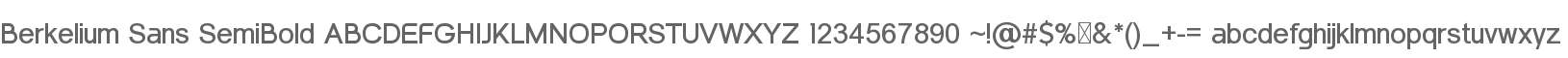 Berkelium Sans SemBd