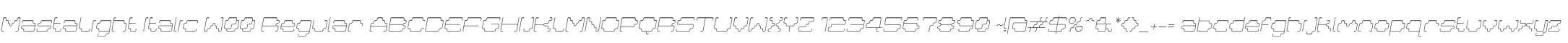 MastaLight Italic W00 Regular