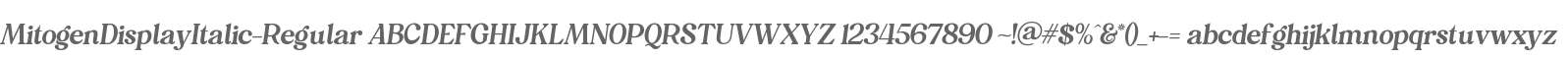 Mitogen Display Italic