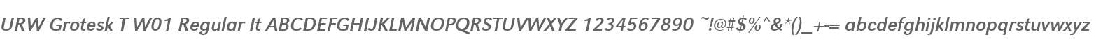 URW Grotesk T W01 Regular It