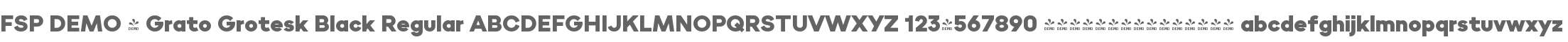 FSP DEMO - Grato Grotesk Black