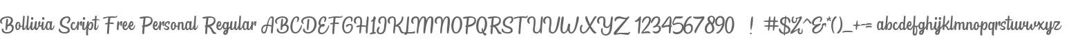 Bollivia Script Free Personal Regular