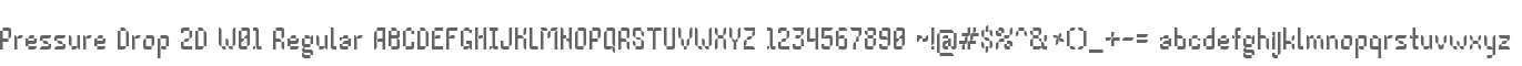 Pressure Drop 2D W01 Regular
