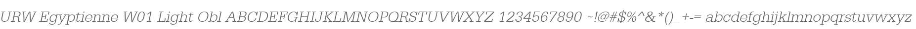 URW Egyptienne W01 Light Obl