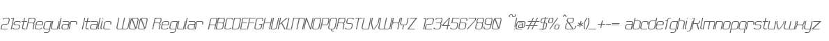 21stRegular Italic W00 Regular