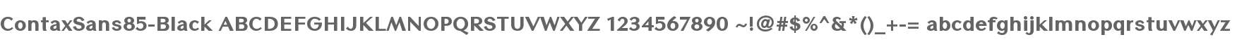 Contax Sans 85 Black