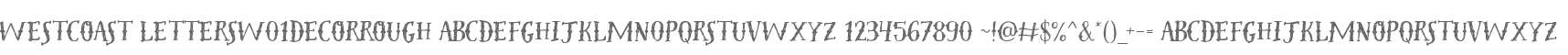 Westcoast LettersW01DecorRough