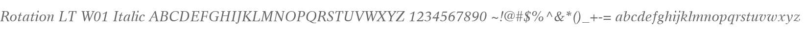 Rotation LT W01 Italic