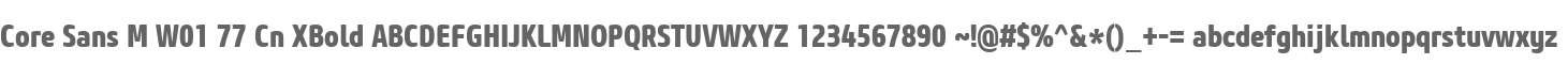 Core Sans M W01 77 Cn XBold
