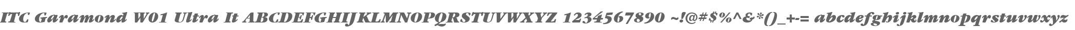 ITC Garamond W01 Ultra It