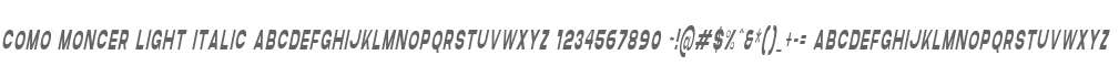Como Moncer Light Italic