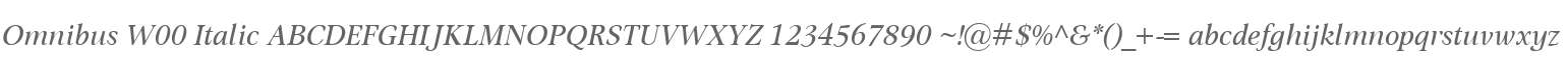 Omnibus W00 Italic