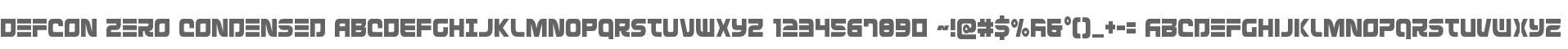 Defcon Zero Condensed