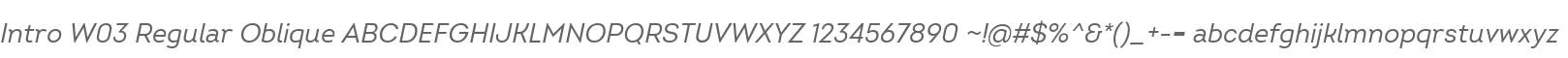 Intro W03 Regular Oblique