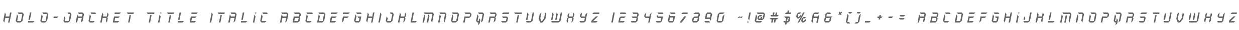 Holo-Jacket Title Italic