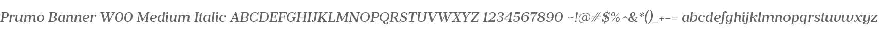 Prumo Banner W00 Medium Italic
