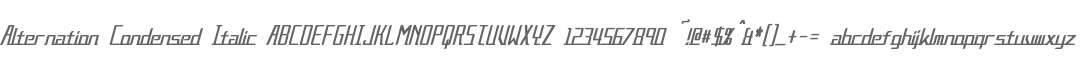 Alternation Condensed