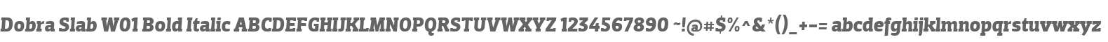 Dobra Slab W01 Bold Italic