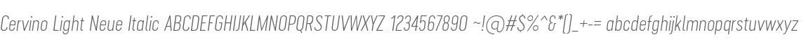Cervino Light Neue Italic