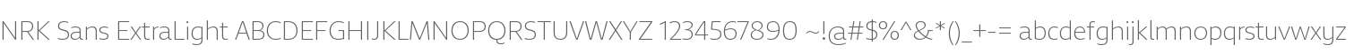 NRK Sans ExtraLight