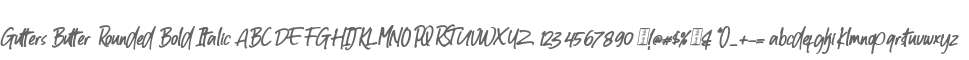 Gutters Butter Rounded Bold Italic