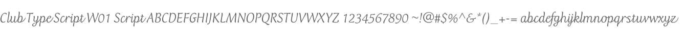 Club Type Script W01 Script