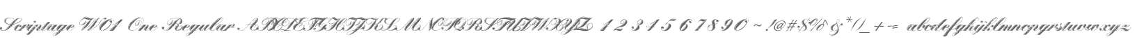 Scriptage W01 One Regular