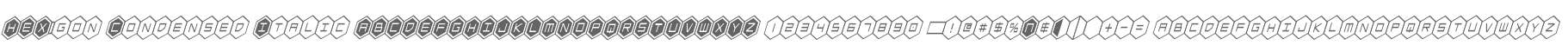 HEX:gon Condensed Italic