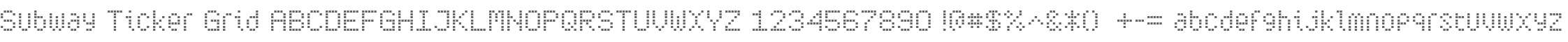 Subway Ticker Grid