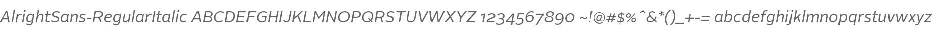 AlrightSans-RegularItalic