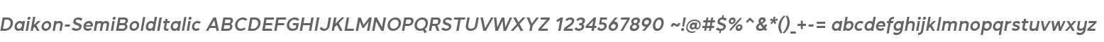 Daikon-SemiBoldItalic