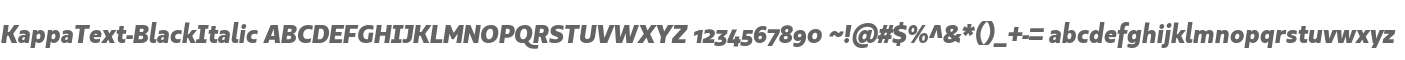 KappaText-BlackItalic