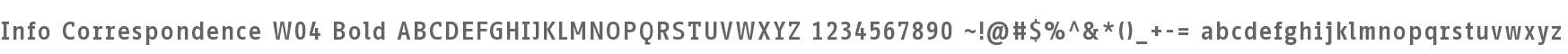 Info Correspondence W04 Bold