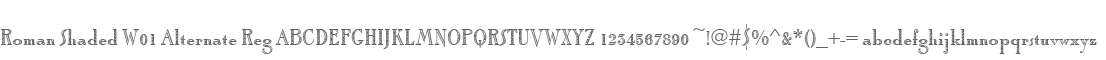 Roman Shaded W01 Alternate Reg
