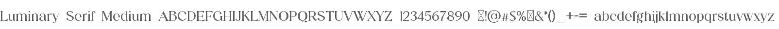 Luminary Serif Med