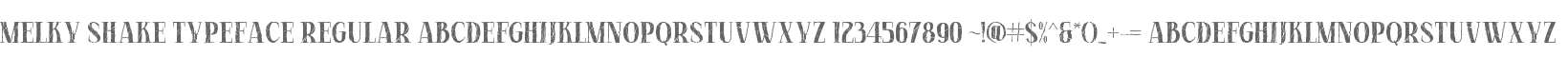 Melky Shake Typeface