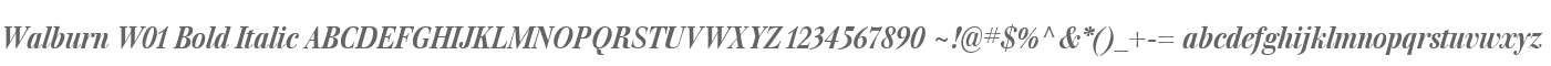 Walburn W01 Bold Italic