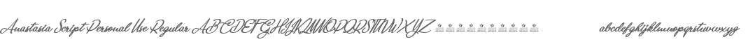 Anastasia Script Personal Use Regular