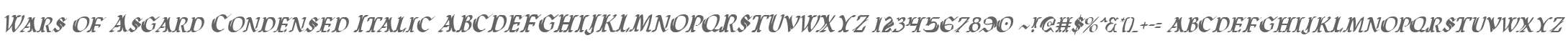 Wars of Asgard Condensed Italic