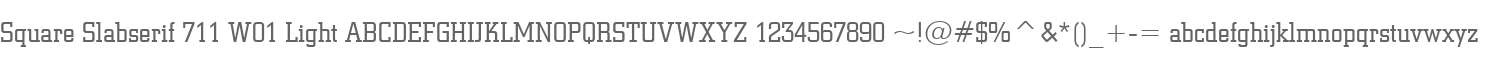 Square Slabserif 711 W01 Light