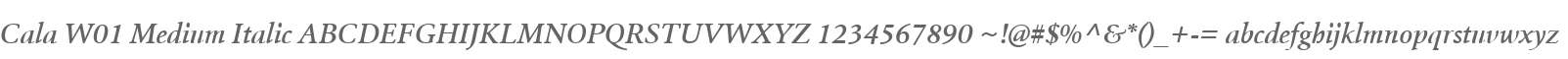 Cala W01 Medium Italic