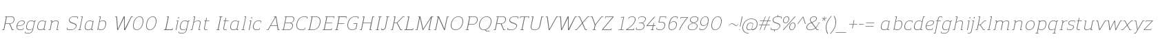 Regan Slab W00 Light Italic